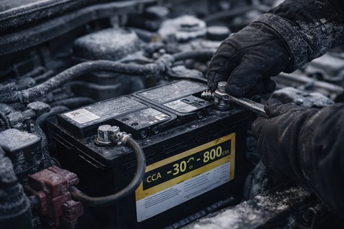 Winter-ready battery from used auto parts Calgary supplier